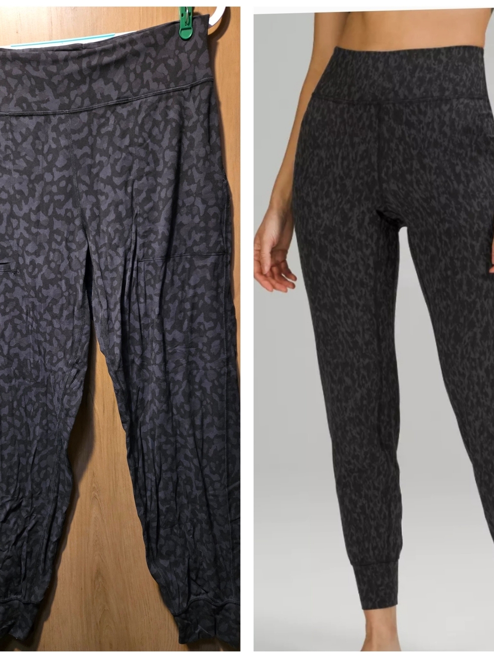 lululemon athletica Charcoal Animal-Print Jogger Pants